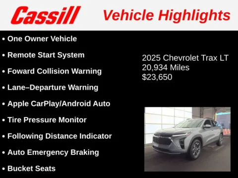 Another view of 2025 Chevrolet Trax LT for sale in Cedar Rapids, IA at Cassill Motors