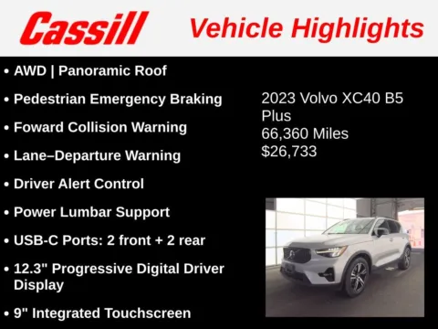 Another view of 2023 Volvo XC40 B5 Plus Dark Theme for sale in Cedar Rapids, IA at Cassill Motors