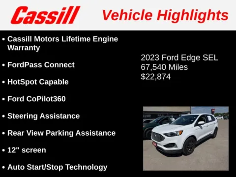 Another view of 2023 Ford Edge SEL for sale in Cedar Rapids, IA at Cassill Motors