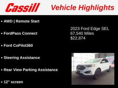 Another view of 2023 Ford Edge SEL for sale in Cedar Rapids, IA at Cassill Motors