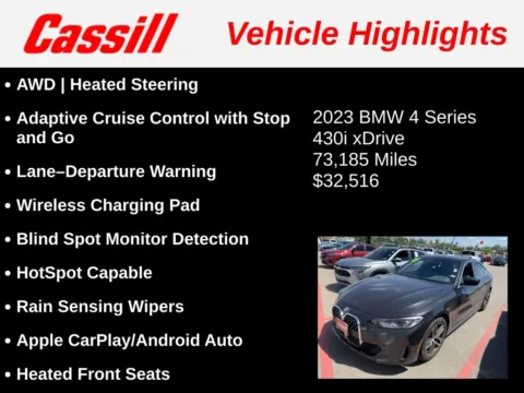 Another view of 2023 BMW 4 Series 430i Gran Coupe for sale in Cedar Rapids, IA at Cassill Motors