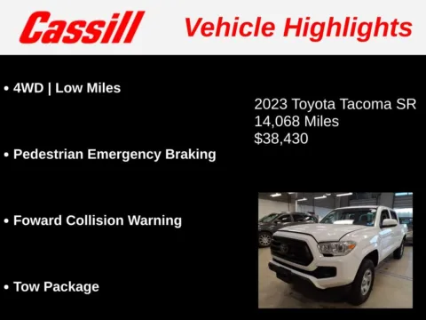 Another view of 2023 Toyota Tacoma SR for sale in Cedar Rapids, IA at Cassill Motors
