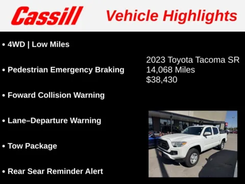 Another view of 2023 Toyota Tacoma SR for sale in Cedar Rapids, IA at Cassill Motors