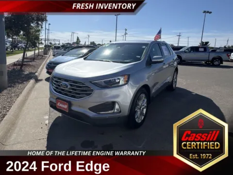 Silver 2024 Ford Edge Titanium for sale in Cedar Rapids, IA