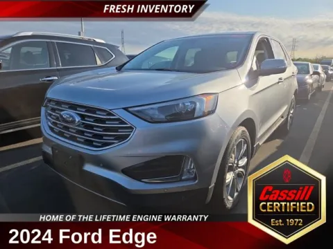 Silver 2024 Ford Edge Titanium for sale in Cedar Rapids, IA