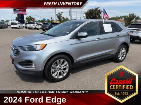 Silver 2024 Ford Edge Titanium for sale in Cedar Rapids, IA