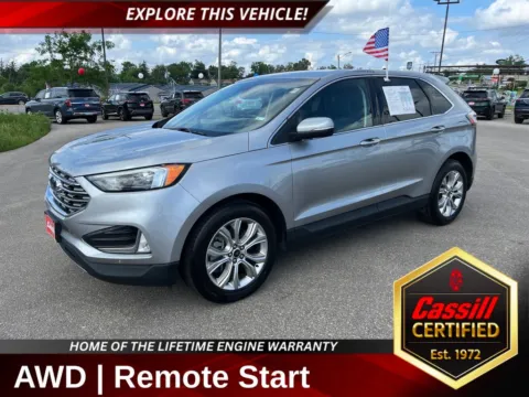 Silver 2024 Ford Edge Titanium for sale in Cedar Rapids, IA