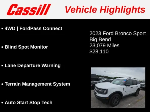 Another view of 2023 Ford Bronco Sport Big Bend for sale in Cedar Rapids, IA at Cassill Motors