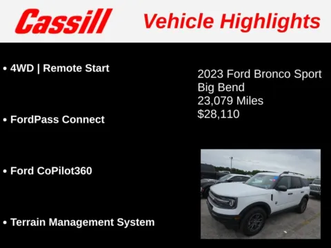 Another view of 2023 Ford Bronco Sport Big Bend for sale in Cedar Rapids, IA at Cassill Motors