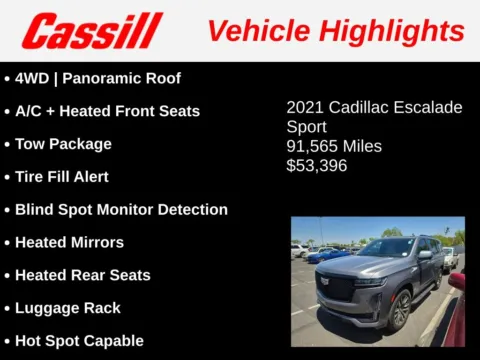 Another view of 2021 Cadillac Escalade Sport for sale in Cedar Rapids, IA at Cassill Motors