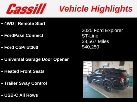 Another view of 2025 Ford Explorer ST-Line for sale in Cedar Rapids, IA at Cassill Motors