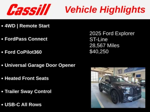 Another view of 2025 Ford Explorer ST-Line for sale in Cedar Rapids, IA at Cassill Motors