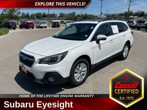 White 2019 Subaru Outback 2.5i Premium for sale in Cedar Rapids, IA