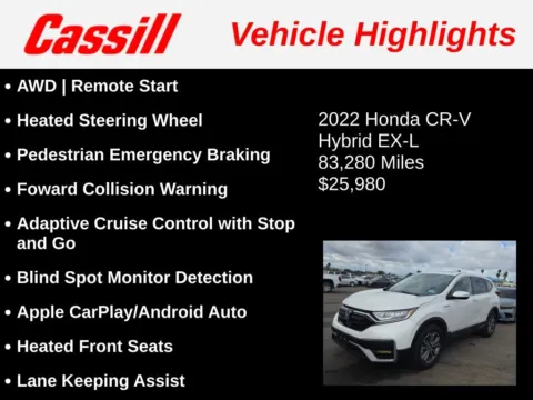 Another view of 2022 Honda CR-V Hybrid EX-L for sale in Cedar Rapids, IA at Cassill Motors