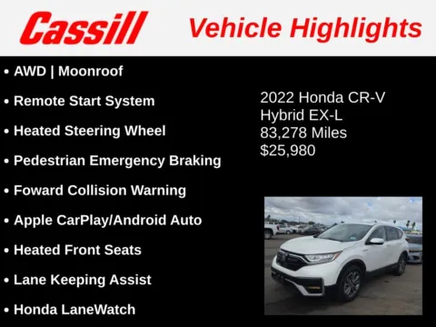 Another view of 2022 Honda CR-V Hybrid EX-L for sale in Cedar Rapids, IA at Cassill Motors