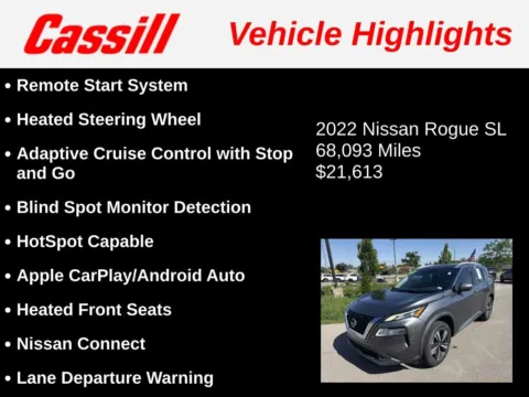 Another view of 2022 Nissan Rogue SL for sale in Cedar Rapids, IA at Cassill Motors