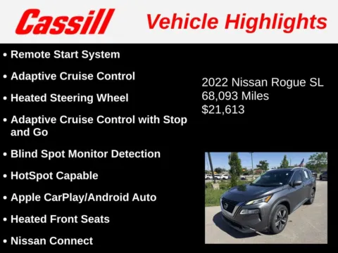 Another view of 2022 Nissan Rogue SL for sale in Cedar Rapids, IA at Cassill Motors