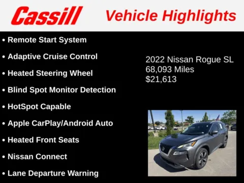 Another view of 2022 Nissan Rogue SL for sale in Cedar Rapids, IA at Cassill Motors