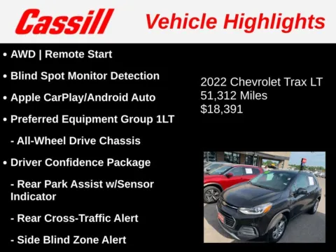 Another view of 2022 Chevrolet Trax LT for sale in Cedar Rapids, IA at Cassill Motors