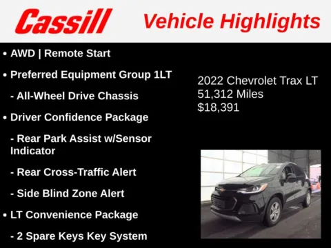 Another view of 2022 Chevrolet Trax LT for sale in Cedar Rapids, IA at Cassill Motors