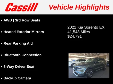 Another view of 2021 Kia Sorento EX for sale in Cedar Rapids, IA at Cassill Motors