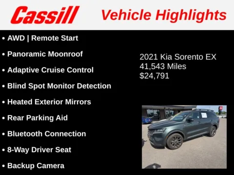 Another view of 2021 Kia Sorento EX for sale in Cedar Rapids, IA at Cassill Motors
