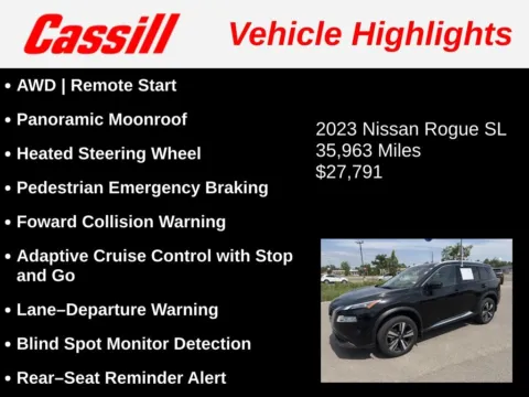 Another view of 2023 Nissan Rogue SL for sale in Cedar Rapids, IA at Cassill Motors