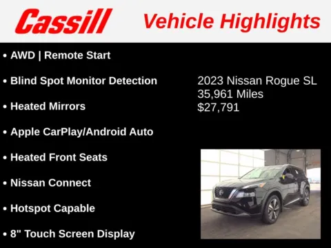 Another view of 2023 Nissan Rogue SL for sale in Cedar Rapids, IA at Cassill Motors