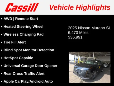 Another view of 2025 Nissan Murano SL for sale in Cedar Rapids, IA at Cassill Motors