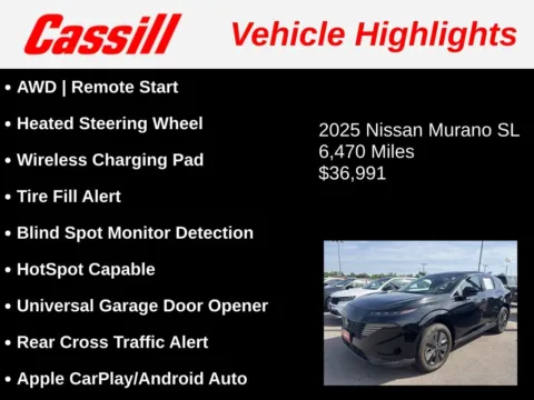 Another view of 2025 Nissan Murano SL for sale in Cedar Rapids, IA at Cassill Motors