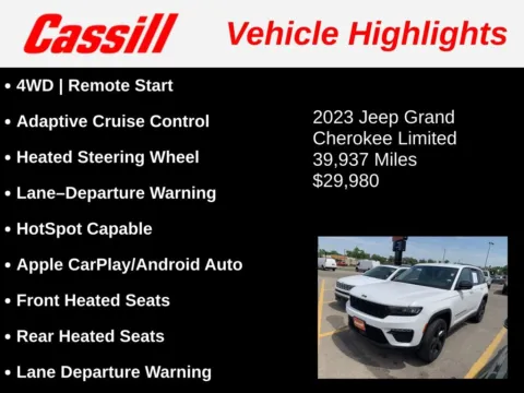 Another view of 2023 Jeep Grand Cherokee Limited for sale in Cedar Rapids, IA at Cassill Motors