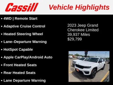 Another view of 2023 Jeep Grand Cherokee Limited for sale in Cedar Rapids, IA at Cassill Motors