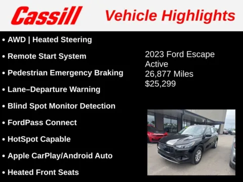Another view of 2023 Ford Escape Active for sale in Cedar Rapids, IA at Cassill Motors