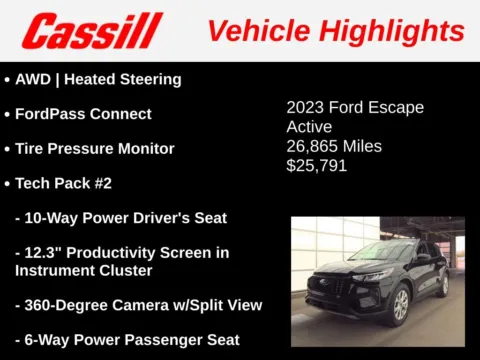 Another view of 2023 Ford Escape Active for sale in Cedar Rapids, IA at Cassill Motors