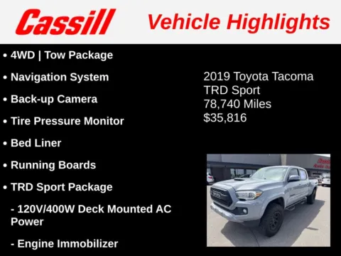 Another view of 2019 Toyota Tacoma TRD Sport for sale in Cedar Rapids, IA at Cassill Motors