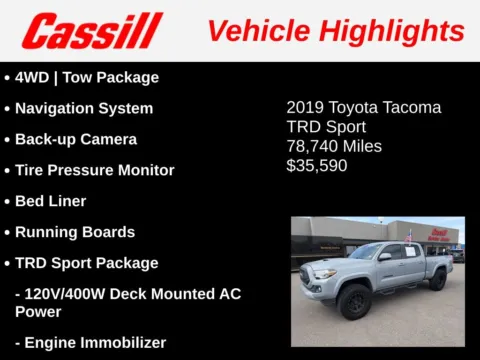 Another view of 2019 Toyota Tacoma TRD Sport for sale in Cedar Rapids, IA at Cassill Motors