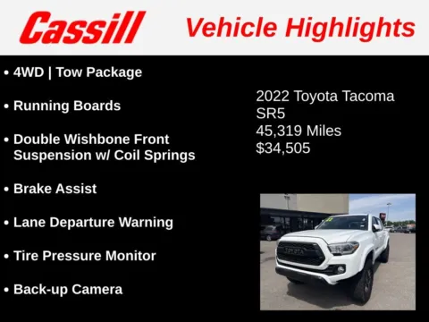 Another view of 2022 Toyota Tacoma SR5 for sale in Cedar Rapids, IA at Cassill Motors