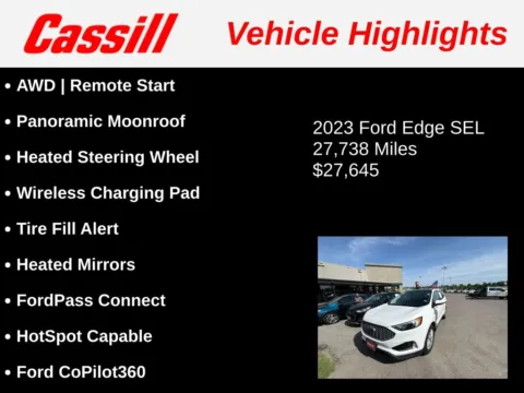 Another view of 2023 Ford Edge SEL for sale in Cedar Rapids, IA at Cassill Motors