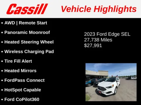 Another view of 2023 Ford Edge SEL for sale in Cedar Rapids, IA at Cassill Motors