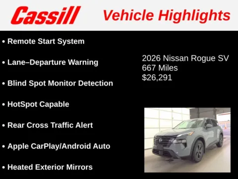 Another view of 2026 Nissan Rogue SV for sale in Cedar Rapids, IA at Cassill Motors