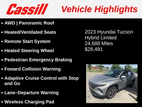 Another view of 2023 Hyundai Tucson Hybrid Limited for sale in Cedar Rapids, IA at Cassill Motors
