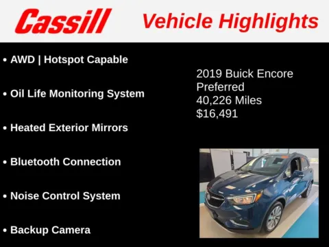 Another view of 2019 Buick Encore Preferred for sale in Cedar Rapids, IA at Cassill Motors