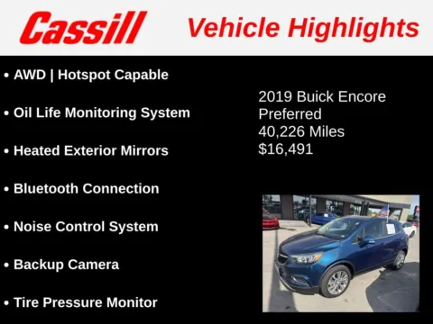 Another view of 2019 Buick Encore Preferred for sale in Cedar Rapids, IA at Cassill Motors