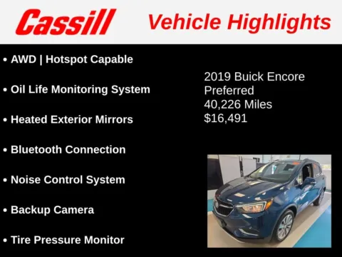 Another view of 2019 Buick Encore Preferred for sale in Cedar Rapids, IA at Cassill Motors
