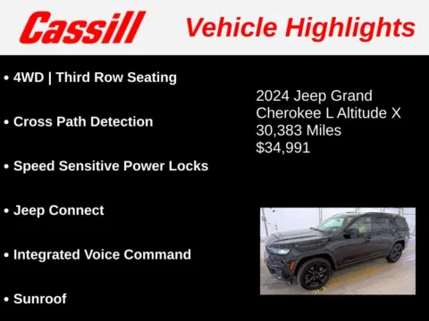 Another view of 2024 Jeep Grand Cherokee L Altitude X for sale in Cedar Rapids, IA at Cassill Motors