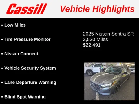 Another view of 2025 Nissan Sentra SR for sale in Cedar Rapids, IA at Cassill Motors