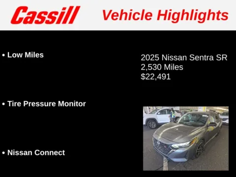 Another view of 2025 Nissan Sentra SR for sale in Cedar Rapids, IA at Cassill Motors