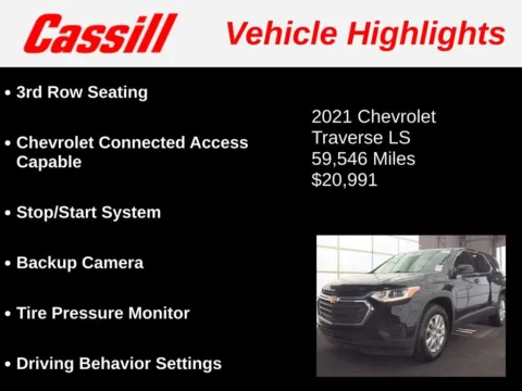Another view of 2021 Chevrolet Traverse LS for sale in Cedar Rapids, IA at Cassill Motors
