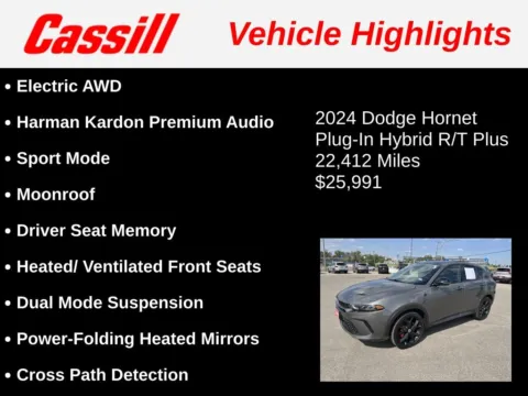 Another view of 2024 Dodge Hornet R/T Plus for sale in Cedar Rapids, IA at Cassill Motors