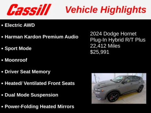 Another view of 2024 Dodge Hornet R/T Plus for sale in Cedar Rapids, IA at Cassill Motors